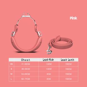 Per Harness with leash (Option: Pink-XXS)